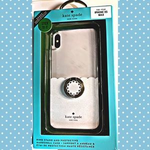 BNNBU-Kate Spade-iPhone XS Max Case-White Glitter